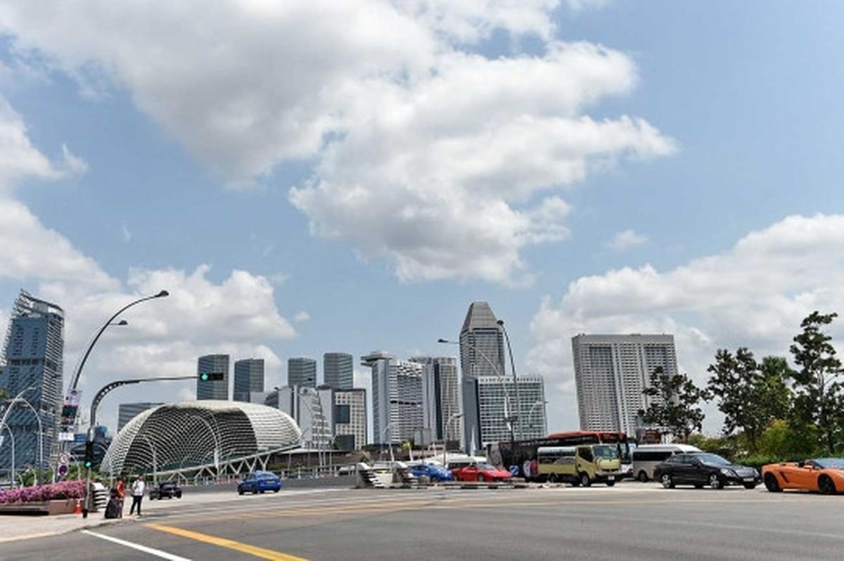 Pemandangan Singapura terbebas kabut asap setelah diguyur hujan
