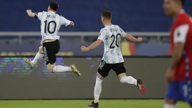 Messi Cetak Gol, Argentina Imbang Atas Chile