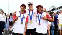 Veda Ega Pratama (kiri) dan Hakim Danish (kanan) saat masih mentas di Red Bull Rookies. (Istimewa)