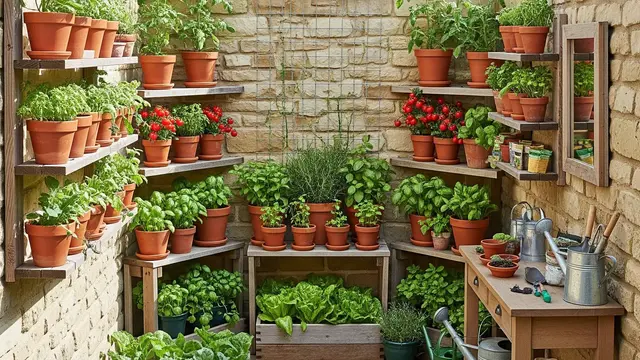 Trik Menyusun Pot Kebun Sayur Supaya Rapi di Teras Sempit