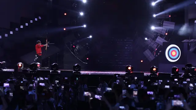 Detik-detik Countdown Asian Games 2018 ditandai dengan aksi memanah Presiden Joko Widodo atau Jokowi.