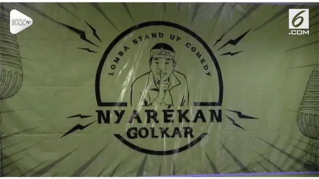 Puluhan komika mengikuti kompetisi stand-up comedy dengan tema mengkritisi kinerja Partai Golkar.