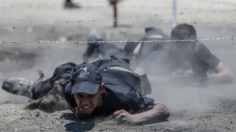 Semangat Calon Prajurit Hamas Ikut Latihan Militer di Gaza