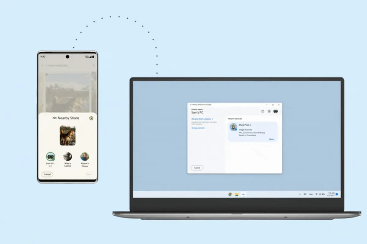 Nearby Share untuk PC Windows