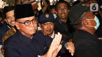 Diketahui ada dua laporan polisi (LP) terhadap Panji Gumilang. Dalam kedua laporan tersebut, Panji dituduhkan melanggar Pasal 156 A KUHP tentang penodaan agama. (Liputan6.com/Herman Zakharia)