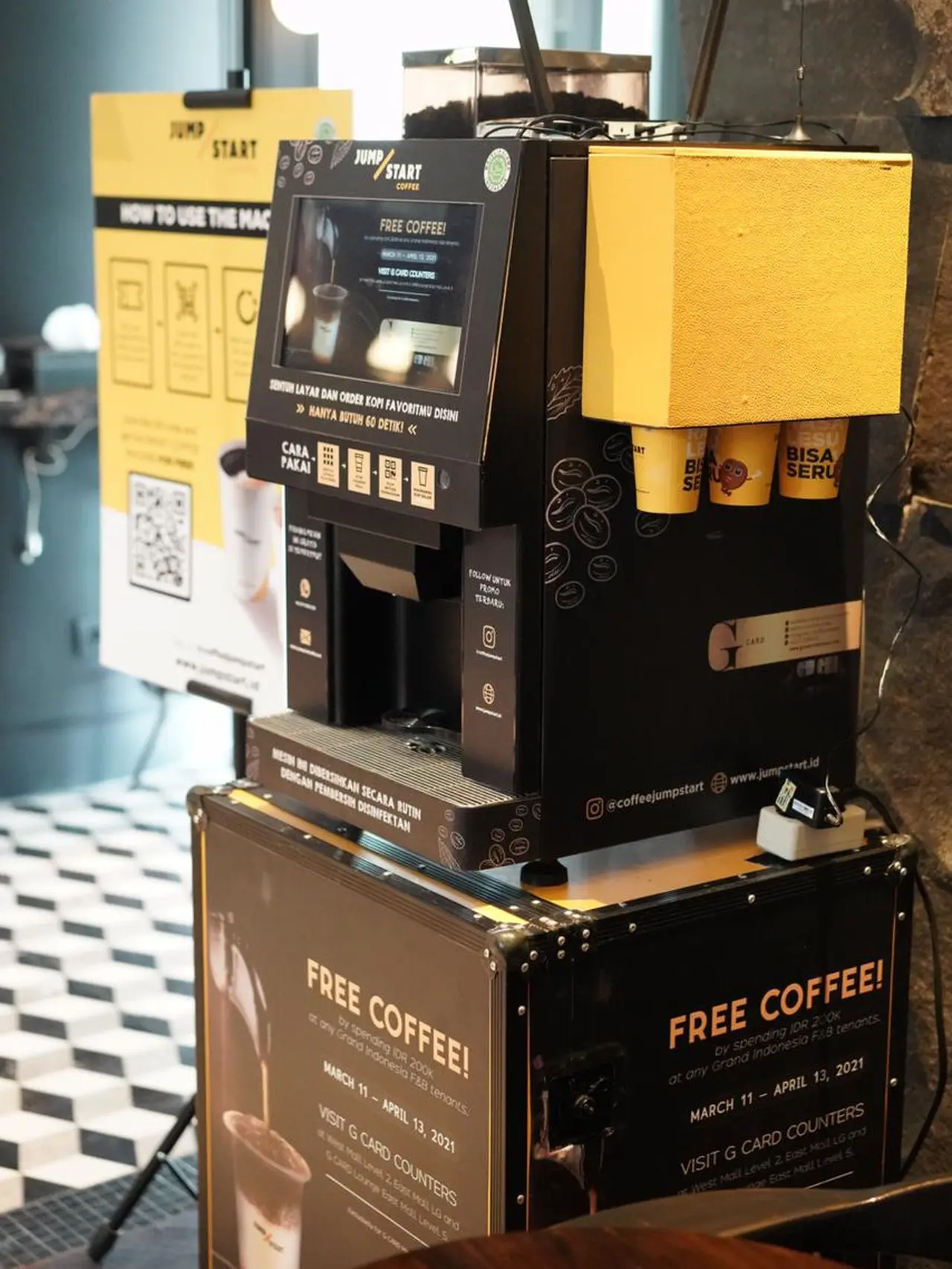 Mesin Kopi Pintar Nirsentuh JumpStart Coffee Bantu Kurangi Risiko