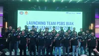 PSBS Biak menggelar launching tim dan jersey di Griya Persada Convention Hotel dan Resort Kaliurang, Sleman, Kamis (31/7/2025) malam WIB. (Bola.com/Ana Dewi)