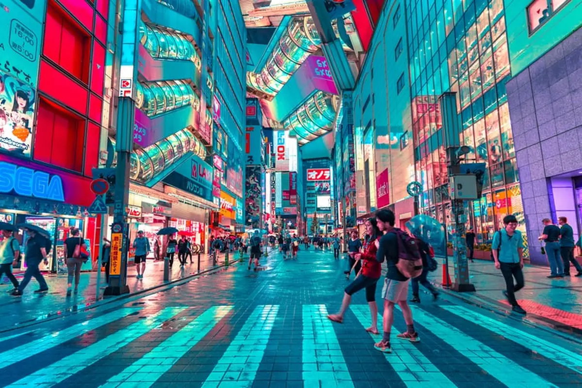Ilustrasi masyarakat Jepang yang lebih suka jalan kaki