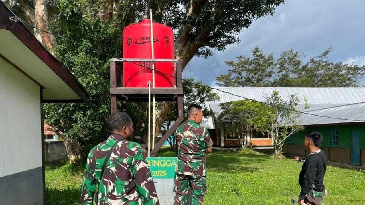 Kodim 1702/Jayawijaya Bangun Sarana Air Bersih untuk Warga Helalua, Perkuat Kemanunggalan TNI