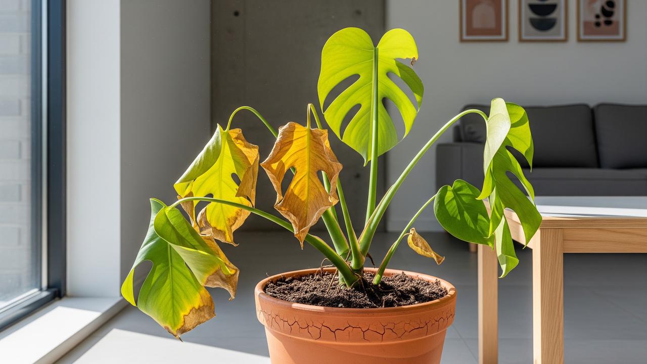 Tanaman Monstera Kekurangan Air