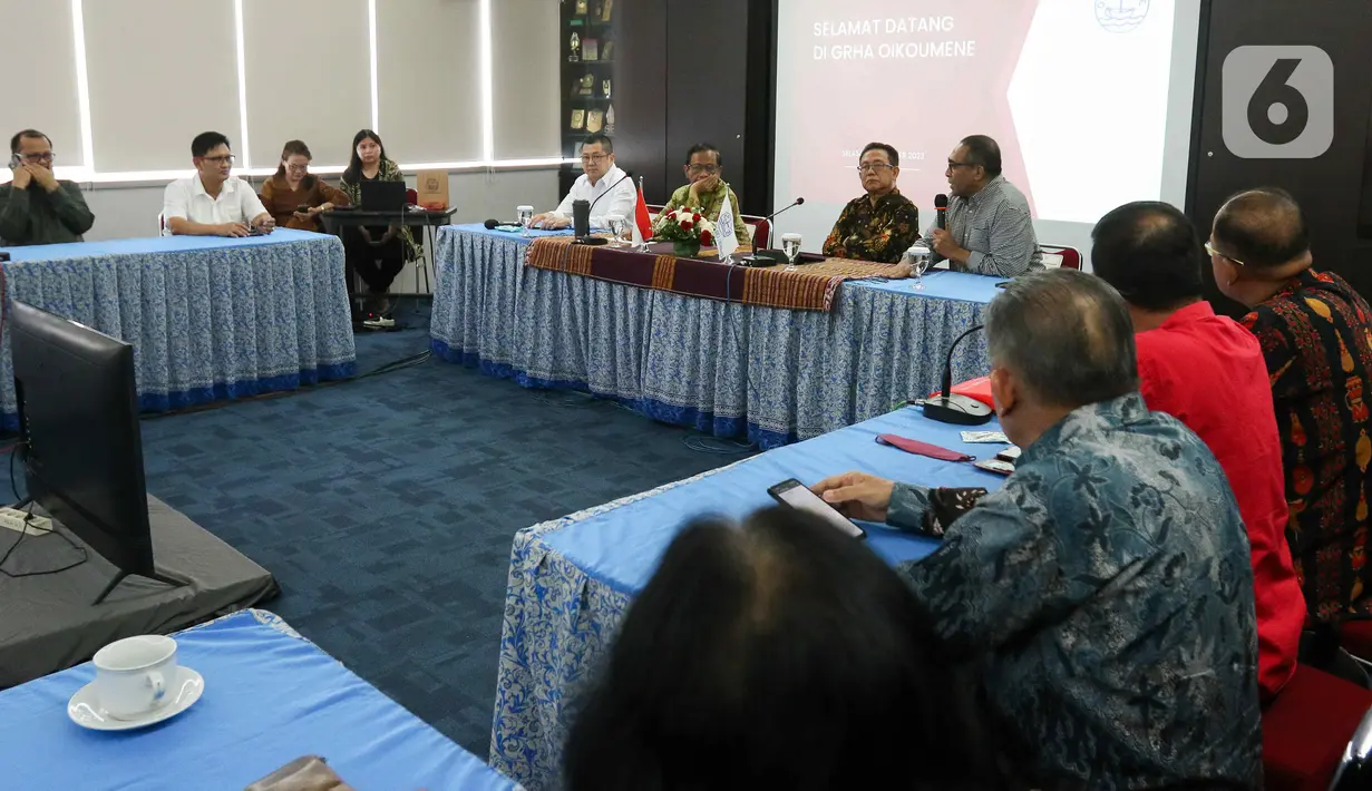Pertemuan itu memang merupakan ajang silaturahmi cawapres pasangan Ganjra Pranowo ini dengan PGI. (Liputan6.com/Herman Zakharia)