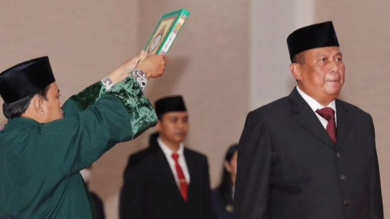Pengambilan sumpah jabatan Irjen (Pol) Drs. Suntana, M.Si sebagai Wakil Kepala (Waka) BSSN pada Rabu, 24 Mei 2023 di Auditorium dr. Roebiono Kertopati BSSN, Depok (Dok BSSN)