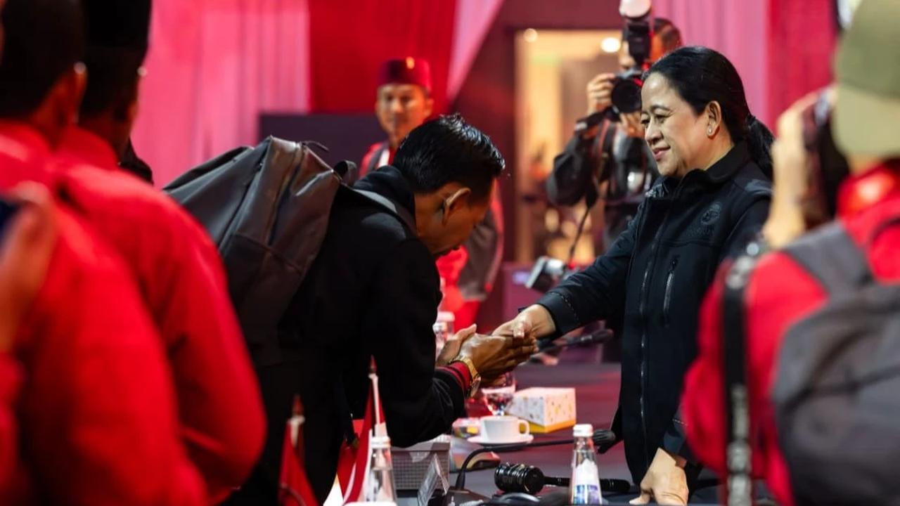 Ketua DPP Bidang Politik PDI Perjuangan Puan Maharani di Rakernas PDIP