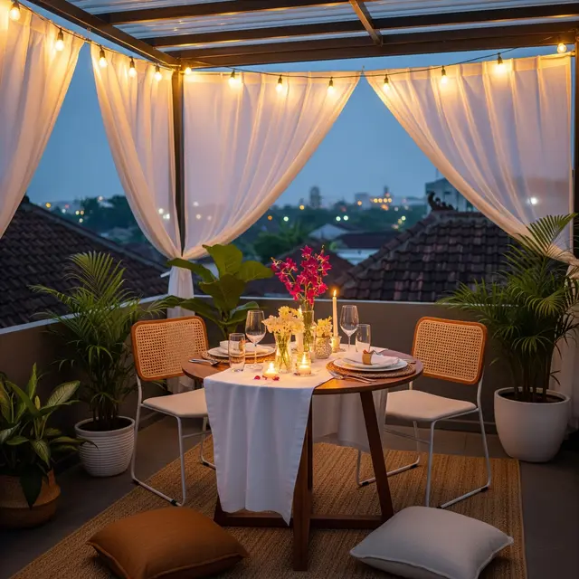 Model Rooftop yang Romantis untuk Dinner Valentine di Rumah