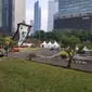 Lokasi Turnamen Dunia Panjat Tebing IFSC di Jakarta. (Liputan6.com/Irna)