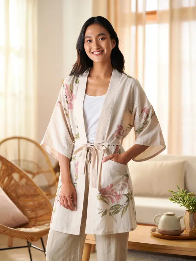 Outer Tanpa Kerah Simple Cocok untuk Santai