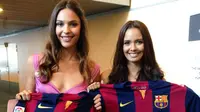 Megan Young pamerkan jersey Barcelona (101greatgoals)