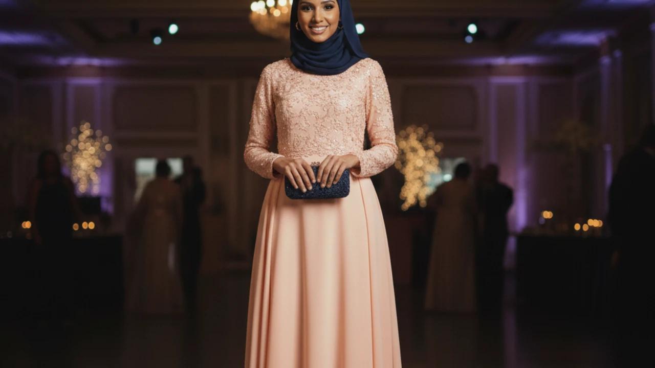 6 Inspirasi Padu Padan Baju Peach dengan Warna Jilbab Terbaik, Feminin dan Cantik