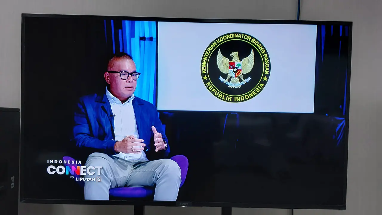 Staf Ahli Bidang Transformasi Digital dan Hubungan Antar Lembaga, Kemenko Pangan, Bara Krishna Hasibuan dalam acara Indonesia Connect by Liputan6. (Foto: tangkapan layar/Arief R)