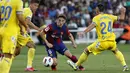 Menghadirkan banyak peluang, Barcelona baru bisa mencetak gol di menit ke-82 lewat Pedri dan Ferran Torres di masa injury Time giliran. (AP Photo/Joan Monfort)