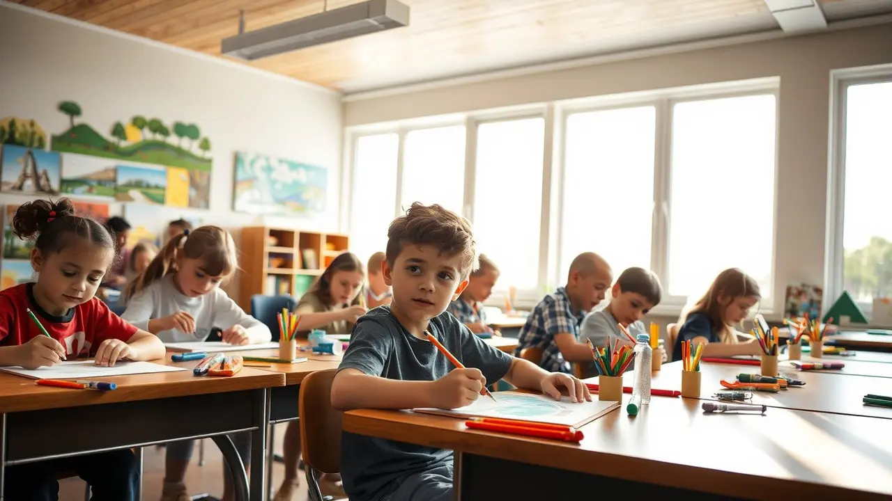 cara menggambar pemandangan yang mudah untuk anak sd kelas 4