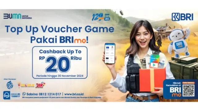 Top Up Voucher Game Pakai BRImo Jadi Lebih Cuan, Ada Cashback Real-Time!