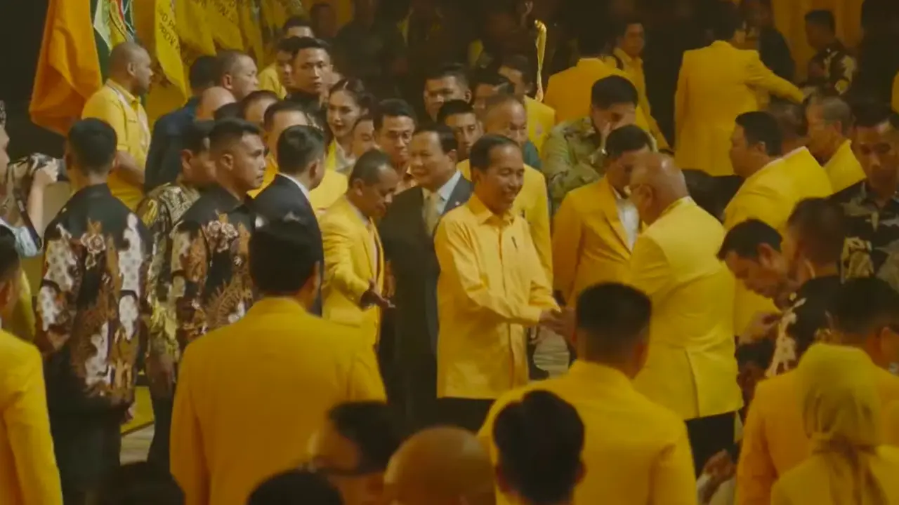Presiden Jokowi menghadiri penutupan Munas Golkar di JCC, Jakarta. (Istimewa)