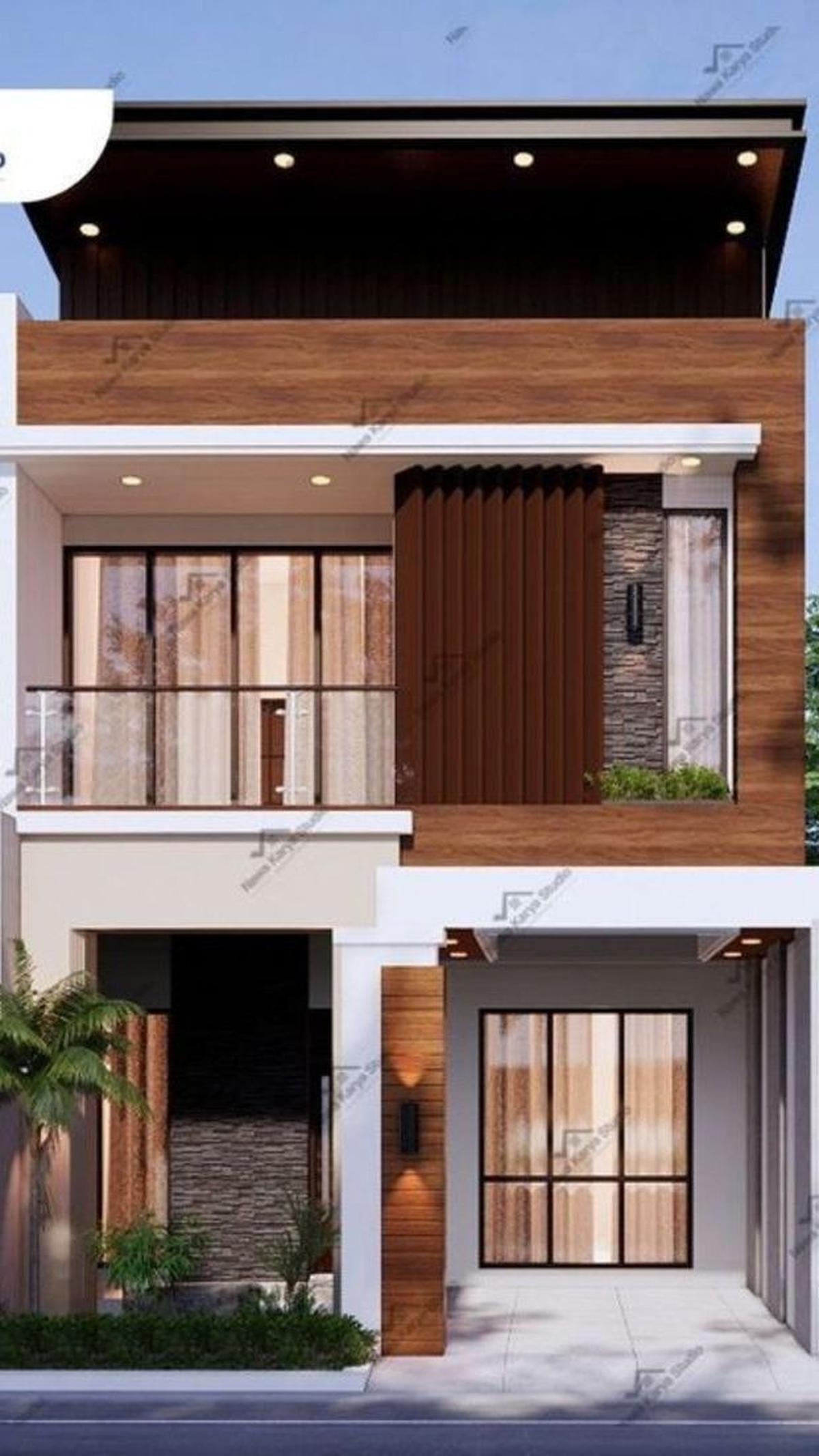 Rumah Warna Coklat 2 Lantai Type 36