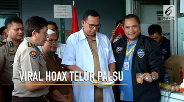 Seorang pria yang membuat video isu telur palsu memberikan klarifikasi.