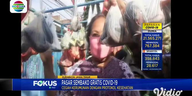 VIDEO: Madrasah Ibtidaiyah di Surabaya Gelar Pasar Sembako Gratis
