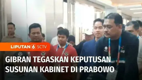 VIDEO: Gibran Akui Jokowi Beri Saran ke Prabowo dalam Menyusun Kabinet