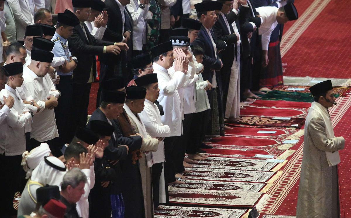 Prabowo-Gibran laksanakan salat Idulfitri di Masjid Istiqlal