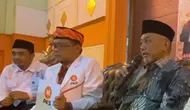 Presiden PKS, Ahmad Syaikhu saat menghadiri halal bihalal PKS Kota Depok (Liputan6.com/Dicky Agung Prihanto)