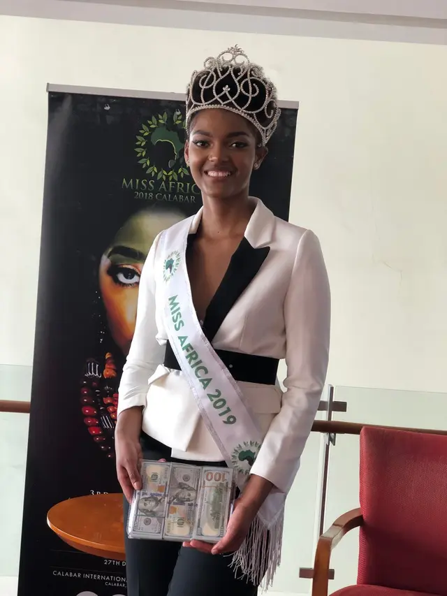 Miss Africa 2019 Dorcas Kasinde (Twitter/ @MissAfrica_2018 -  https://twitter.com/MissAfrica_2018/status/1079066930852577281)