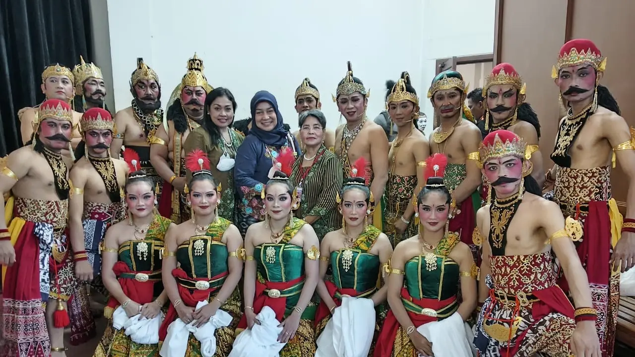 Pementasan Wayang Orang Ngesti Pandowo ditampilkan di Gedung Pewayangan Kautaman, Jakarta Timur pada 26 Juni 2022.