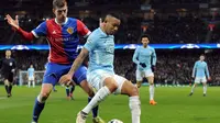 Manchester City menyerah 1-2 dari FC Basel pada laga leg kedua 16 besar Liga Champions, Rabu (7/3/2018) waktu setempat. (AP Photo/Rui Vieira)