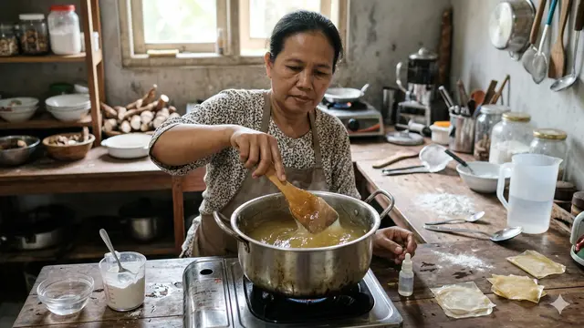 Cara Membuat Kantong Biodegradable dari Singkong (Foto: Gemini AI)