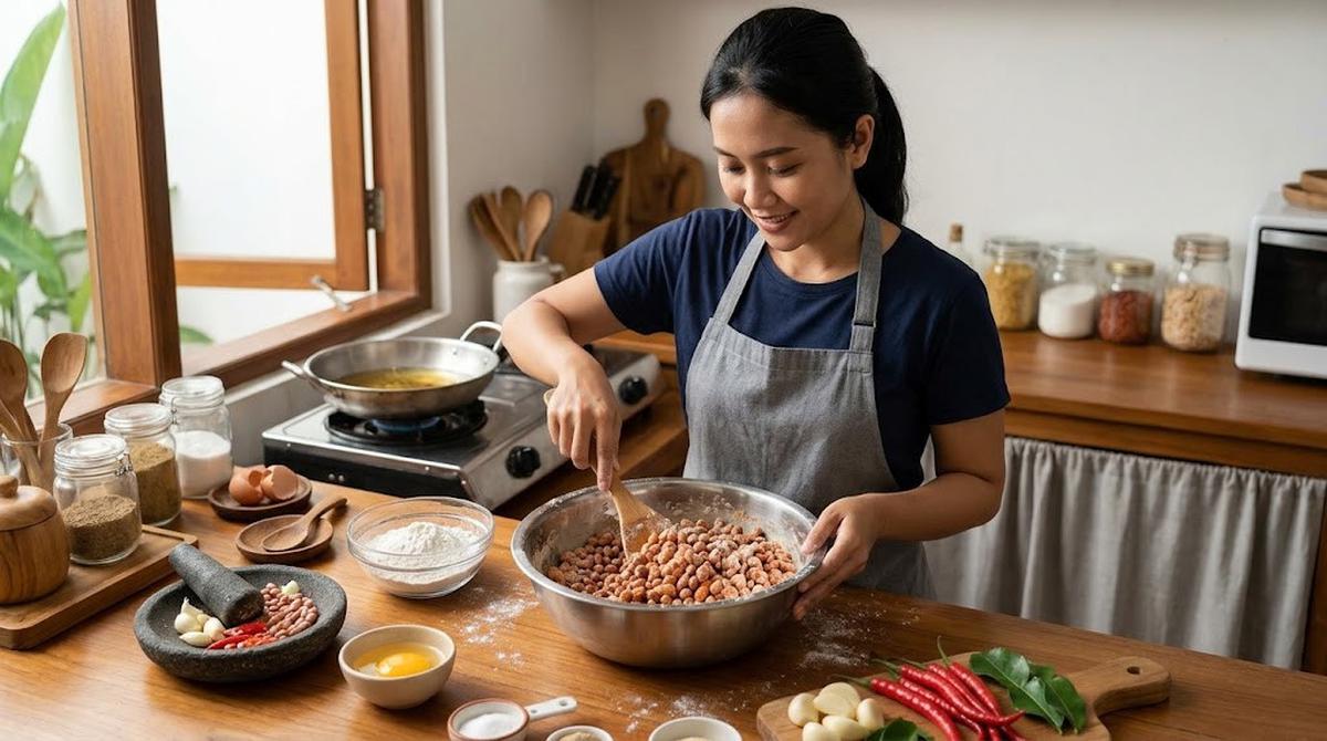 Resep Kacang Disco Bali dengan Lapisan Tepung Berbumbu