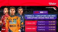 Siaran Langsung F1 Singapore Grand Prix 2025: Eksklusif di Vidio