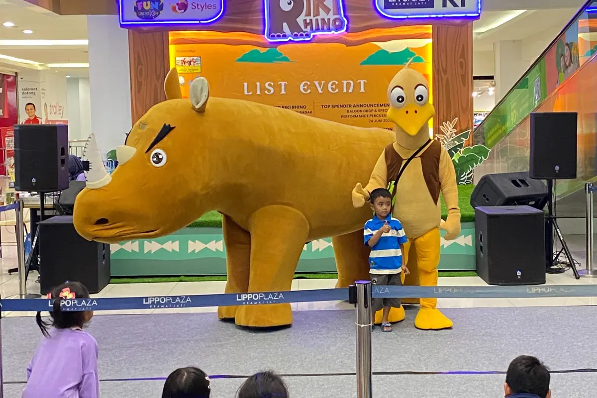 Karakter Riki Rhino hadir di 5 Lippo Mall