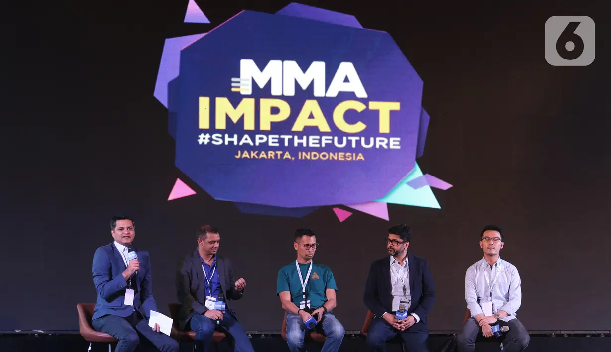 Suasana diskusi dalam forum pemasaran digital MMA Impact Indonesia 2019 di Jakarta, Kamis (3/10/2019). MMA Impact Indonesia 2019 membahas seluk beluk dan peluang mengenai pemasaran digital di Indonesia. (Liputan6.com/Angga Yuniar)