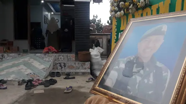 Sertu Anumerta Mitachur Rohmat, anggota TNI yang gugur di Papua. (Foto : Liputan6.com/Felek Wahyu)