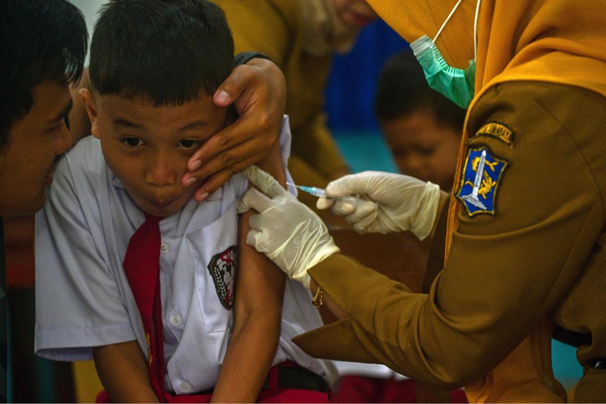 FOTO: Antusias Murid SDN Pakis Satu saat Pelaksanaan BIAS
