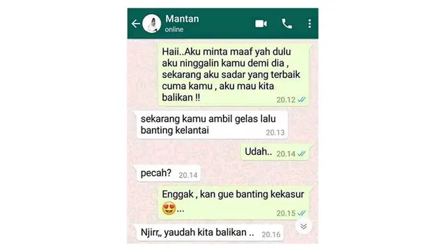 Obrolan Kocak Saat Mantan Ngajak Balikan Ini Bikin Senyum-Senyum