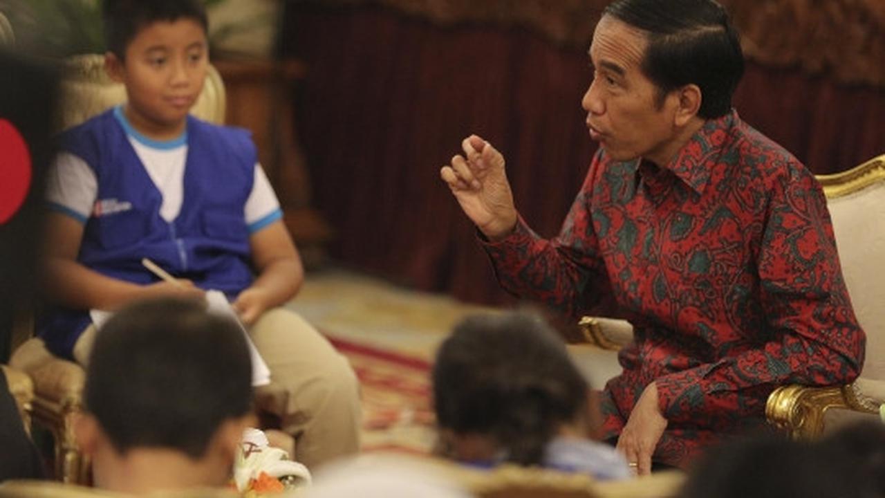 Jokowi diwawancarai reporter cilik SD se-Jabotabek
