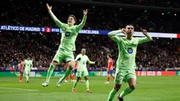 Tampil impresif, Barcelona menang 4-2 atas Atletico Madrid meski sebelumnya tertinggal dua gol lebih dulu. (OSCAR DEL POZO/AFP)