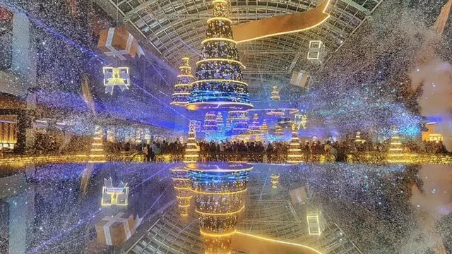 Christmas light-up Marina Bay Sands