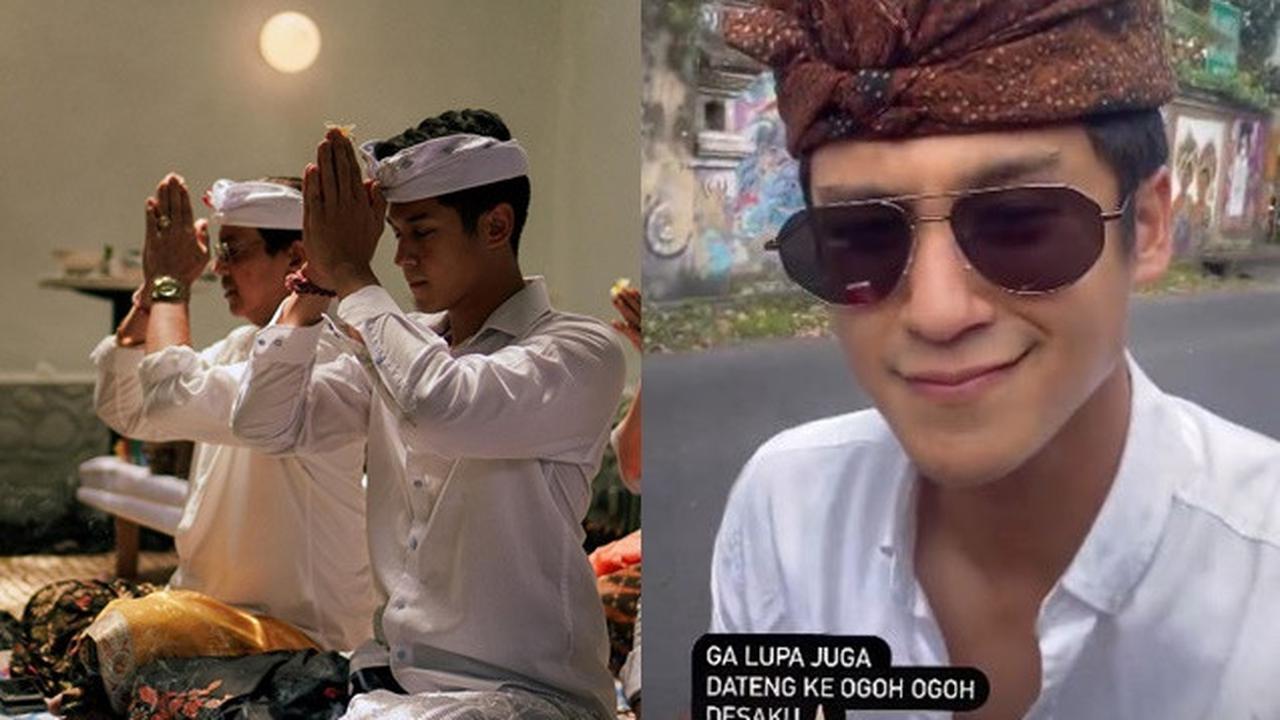 6 Potret Pesinetron Antonio Blanco Jr Rayakan Hari Raya nyepi, Ikut Pawai Ogoh-Ogoh
