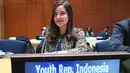 Artis Tasya Kamila berpose saat menjadi wakil Indonesia di acara Economic and Social Council (ECOSOC) Youth Forum Perserikatan Bangsa-Bangsa (PBB). Dalam kesempatan tersebut, Tasya nampak mengenakan batik. (Instagram/tasyakamila)