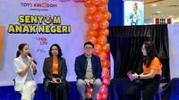 Sesi talkshow Konferensi Pers Launching Program Senyum Anak Negeri untuk mendukung tumbuh kembang anak di Tangerang pada Rabu, 18 Desember 2024 (dok Liputan6.com/Maheza Nurmiagita)